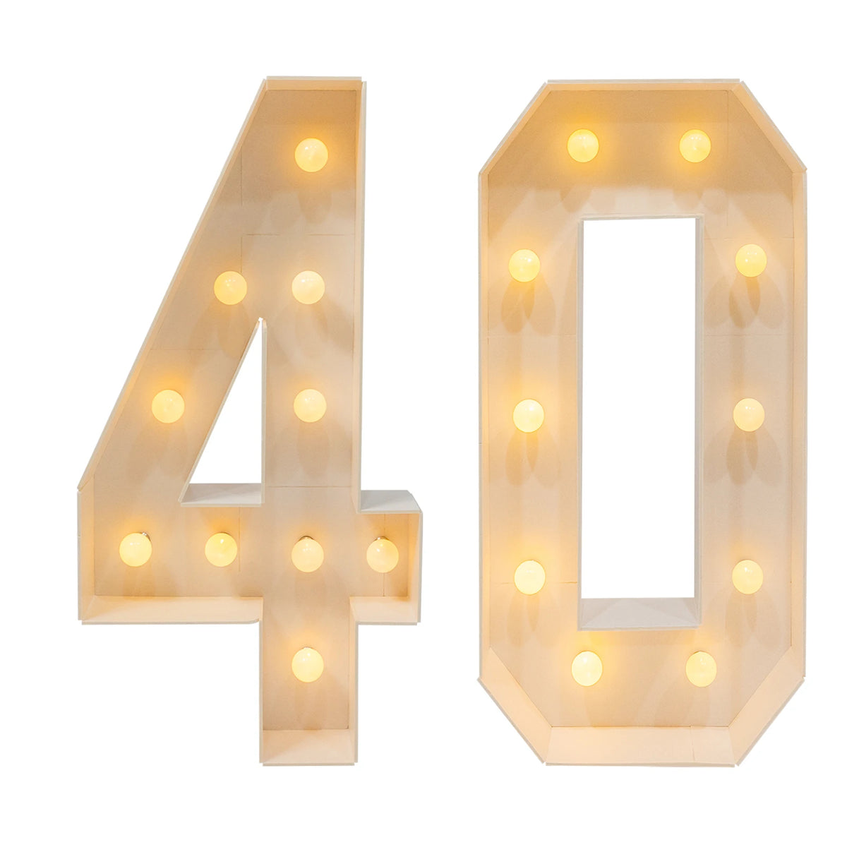 30/40/50/60 LED Light Up Numbers. 30th/40th/50th/60th Birthday Party Decoration Light Up Numbers 