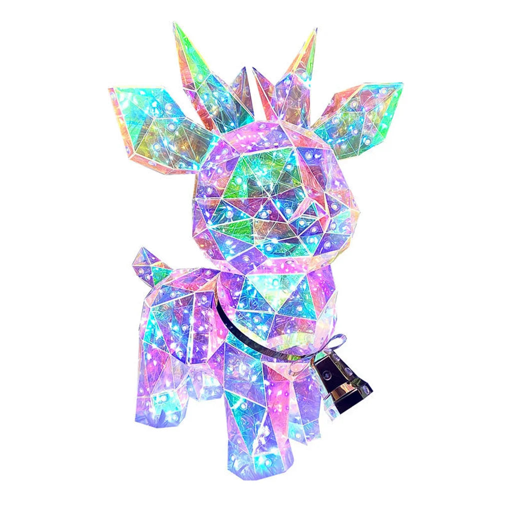 Christmas Colorful Snowman and Reindeer. LED Glowing Santa Claus, Elf, and Gnome Figurines. Christmas Decorations