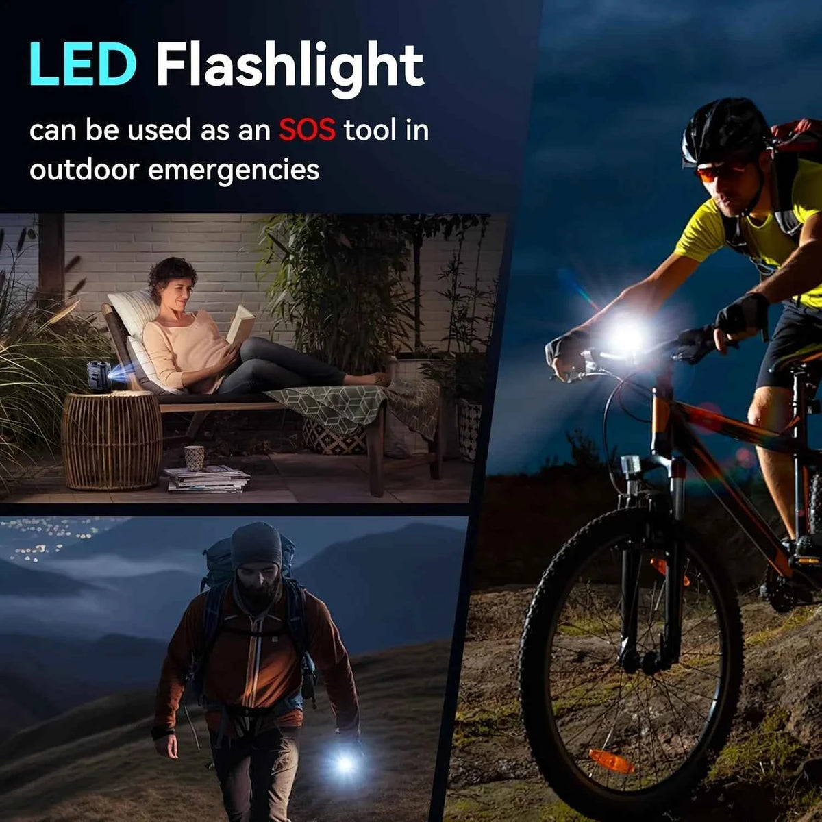 10000mAh Waist Fan, Portable, Handheld, Hanging Neck Fan. Ultra-Strong Wind with Phone Charging LED Light For Outdoor. Camping. Travel