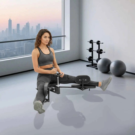 11.8x11.8 Inch Stretching Equipment, Split Stretching Machine with PU Cushion, Horizontal Cross, 220.46 lbs Capacity, for Flexibility,