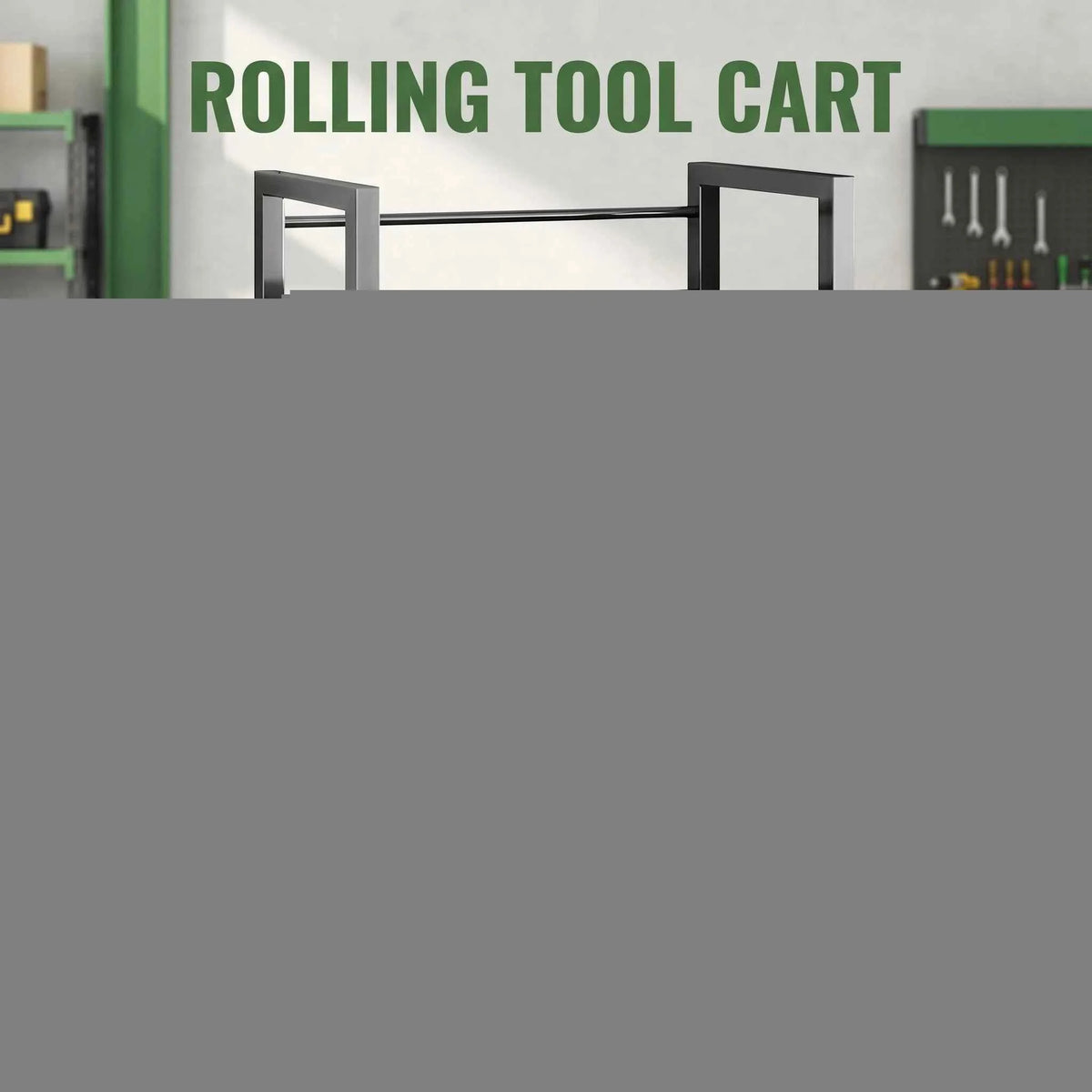 3-Tier Rolling Storage Cart with 2 Pull Out Mesh Baskets Carbon Steel Heavy Duty Utility Shelf. Easy Movement Fits Narrow Gaps