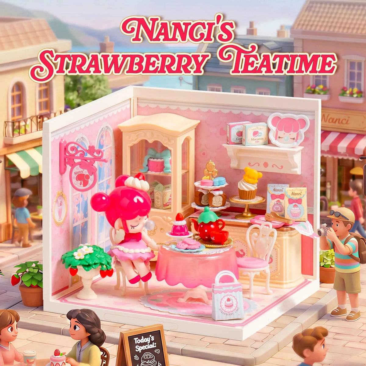 Rolife DIY Dollhouse 3D Puzzle Model Building Kit. Nanci Strawberry Teatime Super Creator DIY Craft Kit with LED Light for Home Decor. Holiday Gift for Adults or Teens