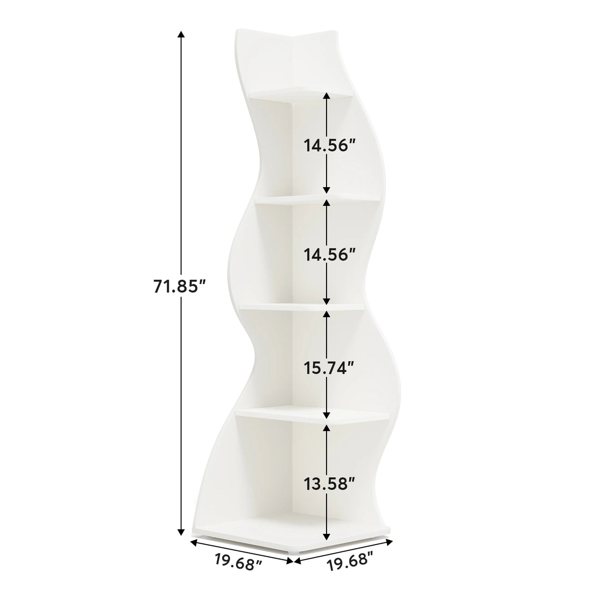 Tribesigns Corner Shelf, Stylish 5-Tier Corner Bookshelf, Storage Rack. Plant Stand - Myaccessoriesstore