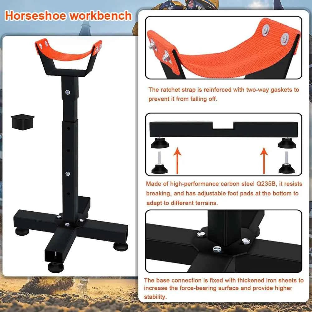 Metal Horse Hoof Stand for Blacksmith or Farrier.  Hoof Jack. Farrier Stand for Veterinary Instruments
