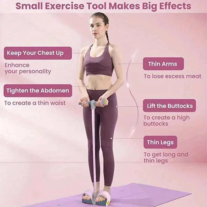 Foot Pedal Resistance Band for Home Yoga & Fitness Full Body Slimming of Waist, Leg, and Arm Training Tool