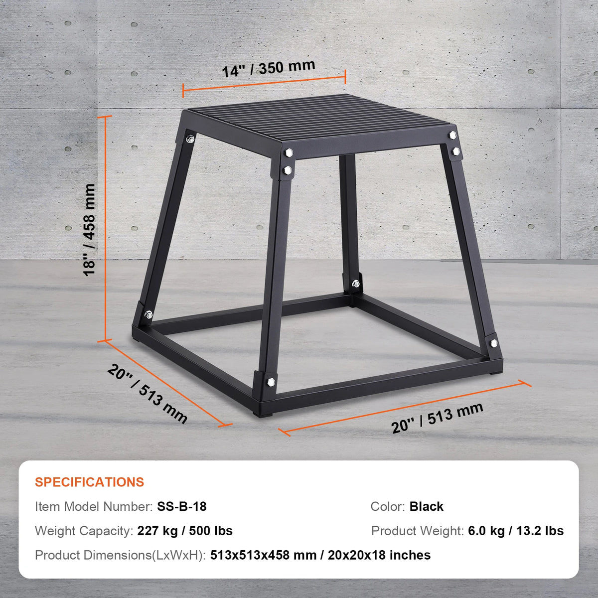 SucceBuy 12/18/24/30inch Plyometric Jump Box Platform. Black For Home Gym Training, Conditioning, Strength Training 3/4pcs
