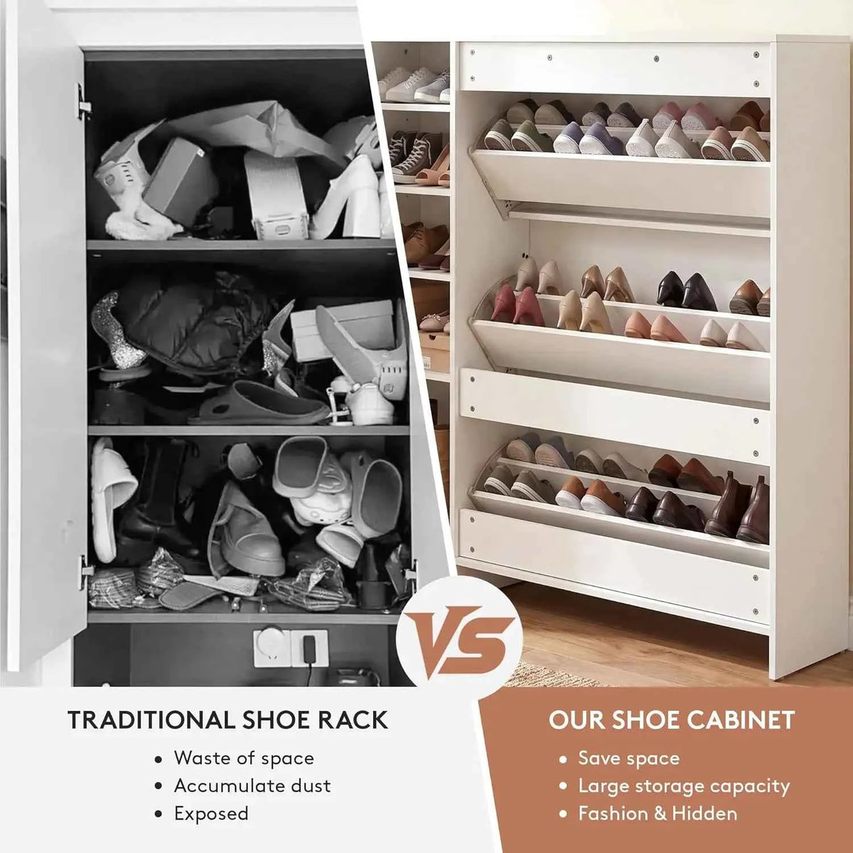 Storage Cabinet with 3 Flip Drawers and Storage Space, Adjustable Shelf, Large Capacity.  Customized