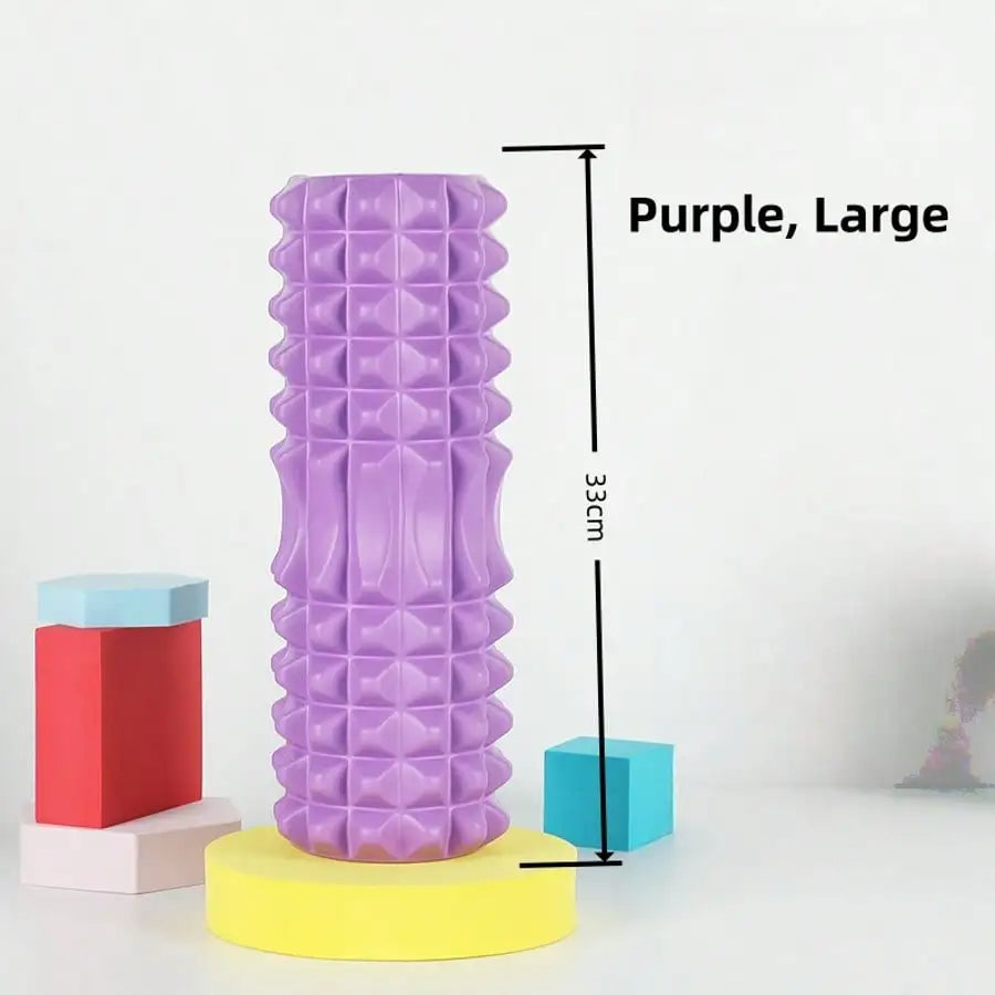 1pc Pink Foam Yoga Massage Roller, For Muscle Relaxation And Flexibility Training - Textured Surface For Deep Tissue Massage, Ideal For Yoga, Pilates And Fitness.