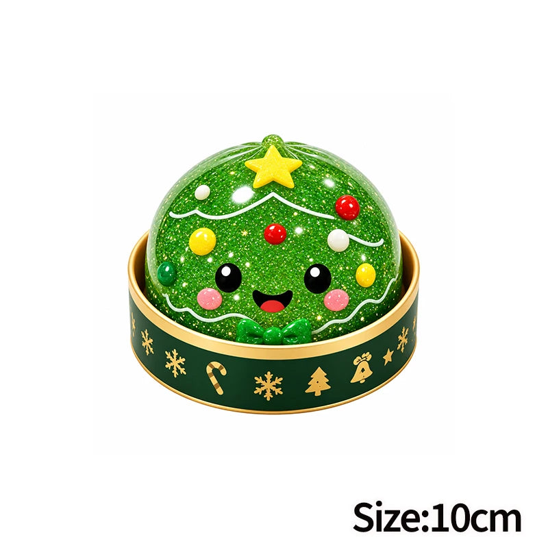 Limited Christmas Dumplings Squishy Glitter Maltose Snowman Set.  Squeeze and  Stress Relief Toys