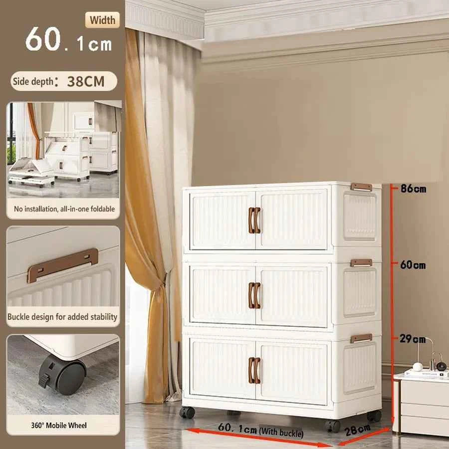 Thickened Home Storage Cabinet .No-Install.  Plastic Cabinet.  Multi-Purpose Organizer