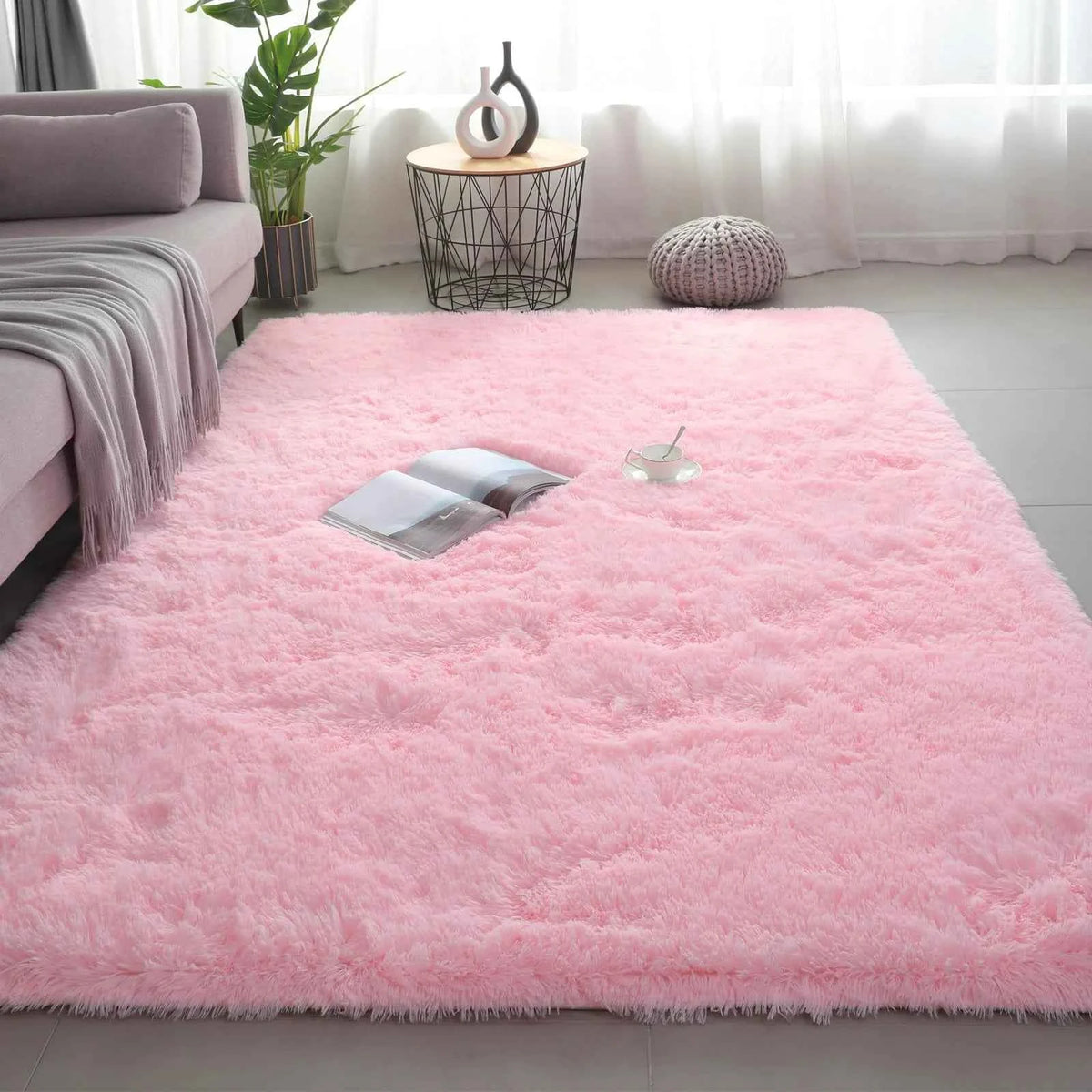 VIKAMA Ultra-Soft Puffy Rug Indoor Floor Mat, for any room of the home