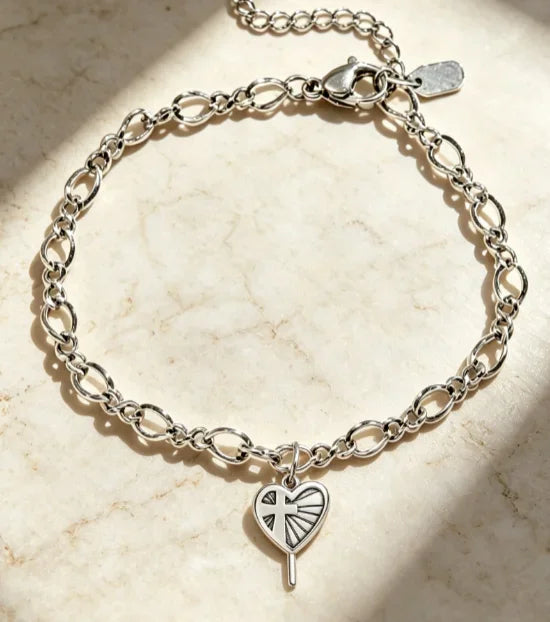 S925 Sterling Silver Vintage Oxidized Charm Bracelet for Women, Sunflower, Texas Map, Spicy Chili, Heart, Rabbit, & Cross  Enamel Charms, Retro Fashion Silver Jewelry, Ideal Gift for Ladies