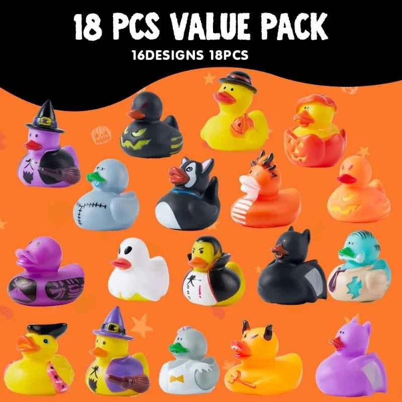 18Pack Halloween Rubber Ducks. Halloween Party Favors. Goodie Bag Fillers. Classroom Prizes & Decorations,