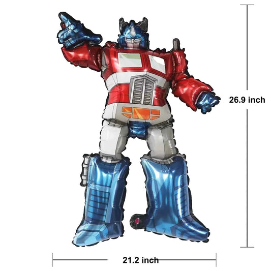 7Pcs Transformers Balloons, Cool Optimus Prime, Megatron, Bumblebee. Aluminum Foil Balloons for Party Decorations