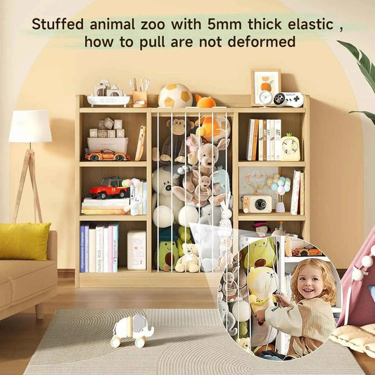 6-Cube Kids Toy Organizer 2-in-1, Stuffed Animal Storage Shelf with Rounded Corners & Anti-Tip, Playroom Bedroom Shelf Unit, Stackable Nursery Storage