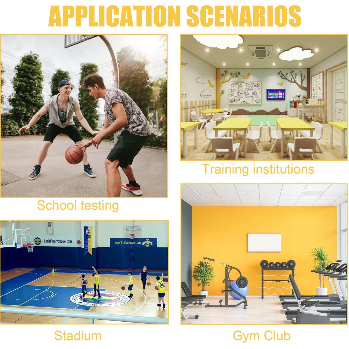 Vertical Jump Trainer Wall Mounted Vertical Challenger. Adjustable 4.5-5.2Ft for Basketball & Volleyball. Vertical Jump Tester for Kids, Adults. Can Be Reset with One Click