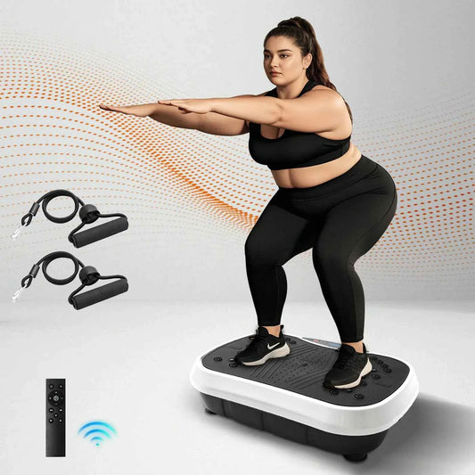 Vibration Plate Exercise Machine. Portable Fat-Burning Machine.  220 lbs limit. Full-Body Workout Shaker. BT Remote Control
