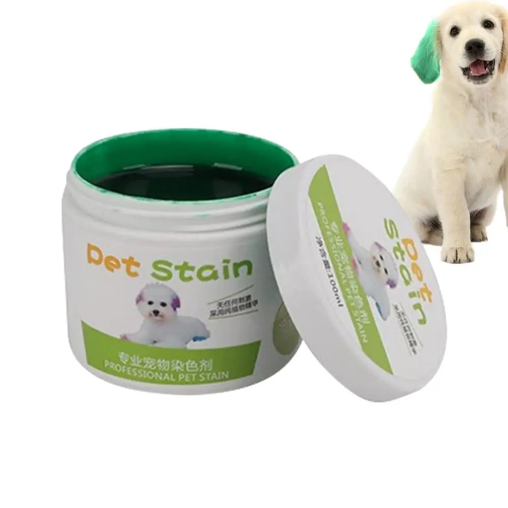 Pet Hair Dye Cream, 100ML, Pet Hair Coloring Cream, Easy To Use. Pet Hair Dye Plant Extract. Bright Color Pet Hair Dye