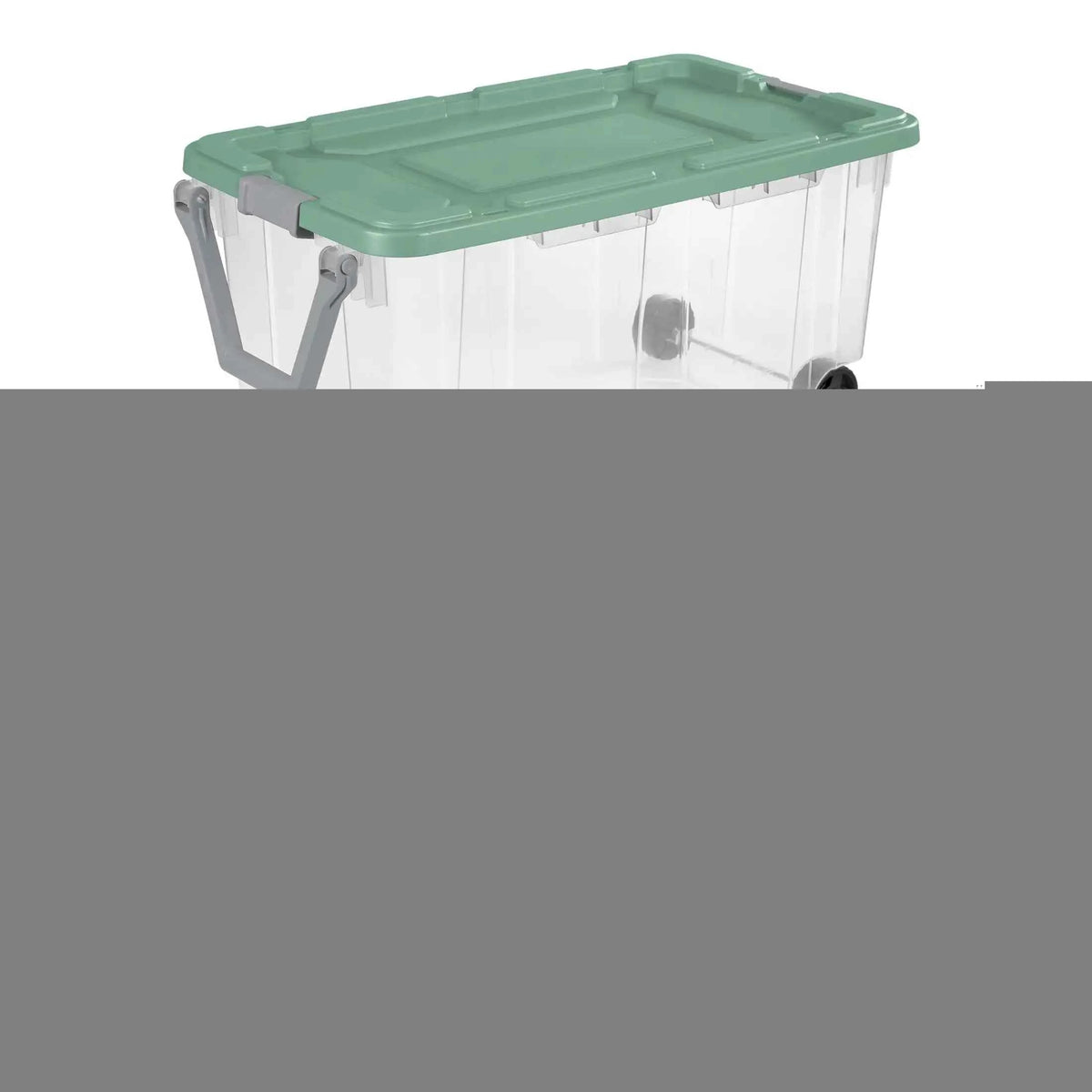 Sterilite Extra Large Storage Bin, 40 Gallon Wheeled Plastic Storage Container with Handle, Black, Pack of 2, Industrial