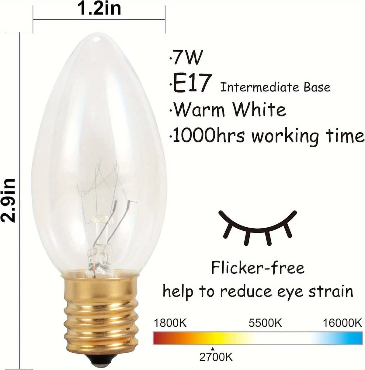 C9 Christmas Pathway Lights, 30.75ft with 24 Bulbs. Outdoor Warm White Light for Holiday. Waterproof, Outside and  Walkways festival lighting