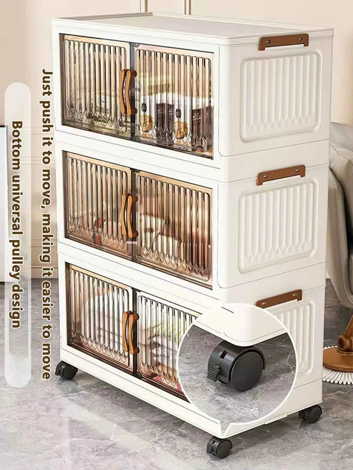 Foldable Storage Cabinet, No Installation Required, Multi-Layer Household Bedroom Clothes and Quilt Storage Cabinet, Extra-Large