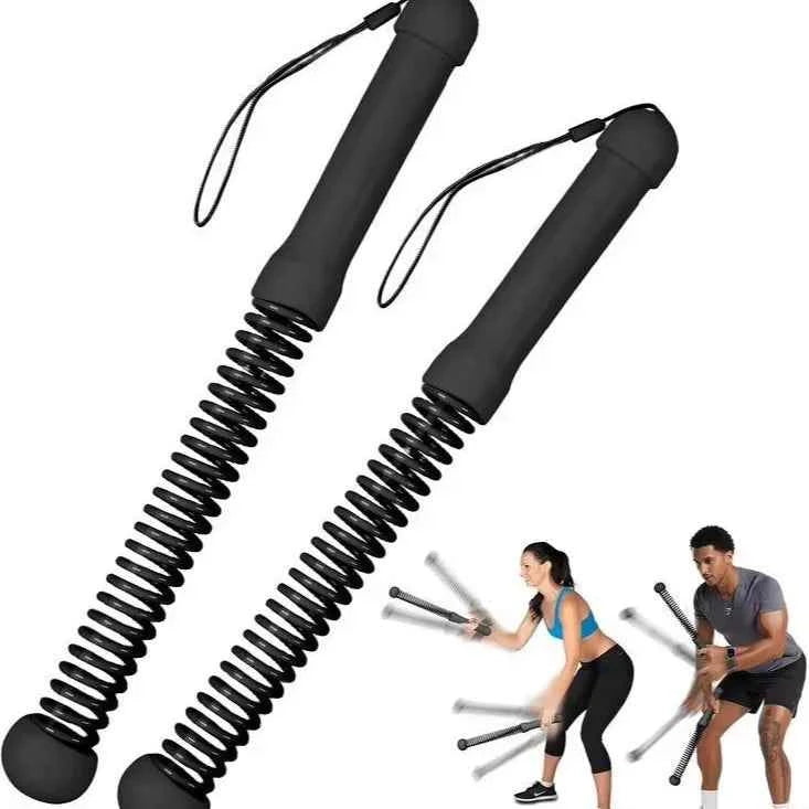 Portable Quiet Weighted Cordless Battle Ropes. Space Saving Ropeless Fitness Equipment For Full Body Training. Home, Indoor, and Outdoor Use