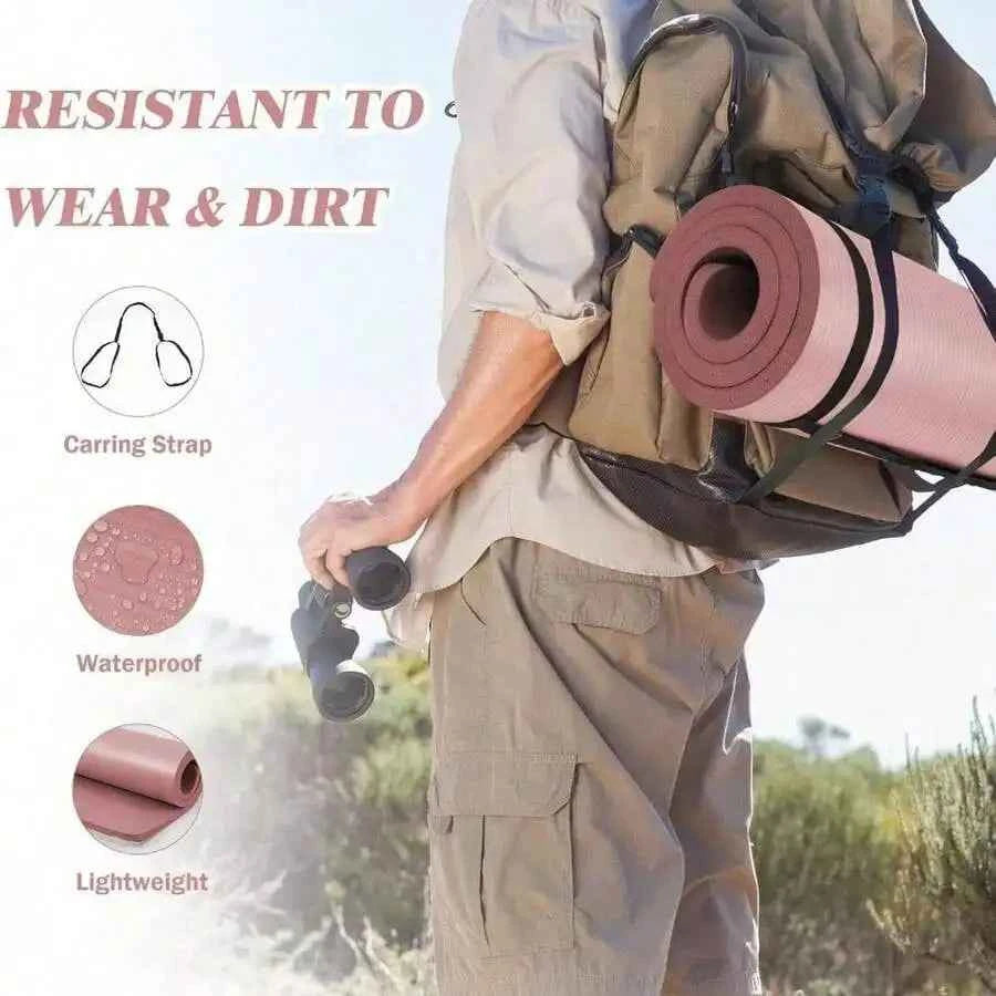 Yoga Mat  Extra Thick  For Exercise With Non-Slip Surface & Carry Strap