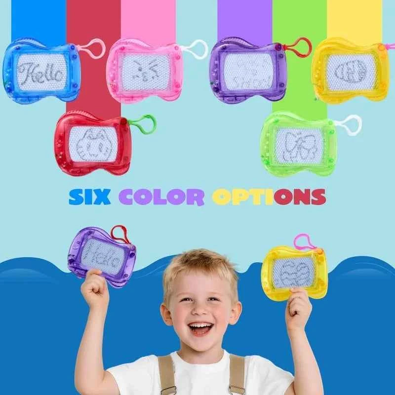 12 Pcs Mini Magnetic Drawing Board. 6 Different Color Erasable Keychain Drawing Boards. Writing Pad for Kids 8-12,