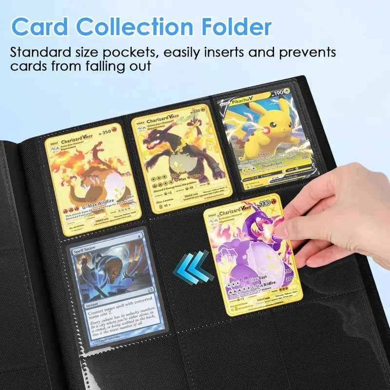 Card Binder with 9 Pocket Trading Card Album Display. Binder 360 Side Loading Pocket. Holder for TCG Yugioh MTG Game Card Book