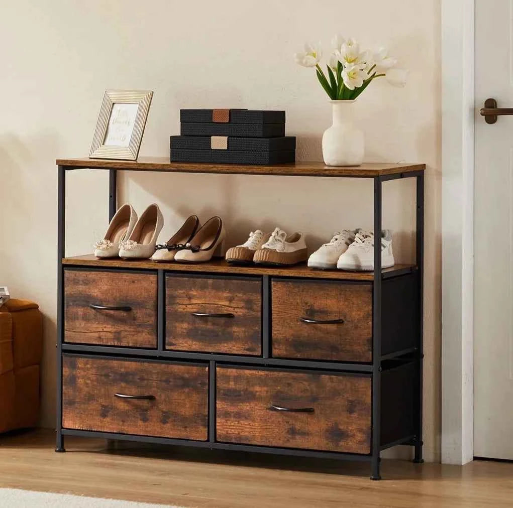 JHK Cabinet  With 5 Drawers. Storage, Multilayer Space Saving Cabinet Of Home Furniture