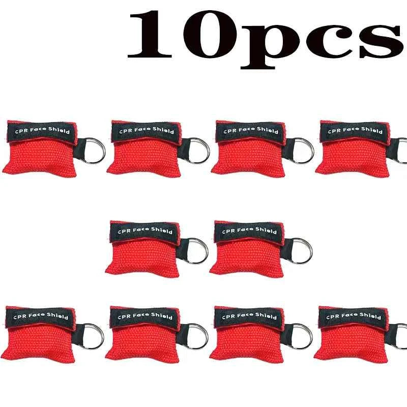 1~10pc Outdoor Rescue Health Care Tools.  Jetting Resuscitator Mask Key chain. First Aid Emergency Face Shield CPR Mask Professional