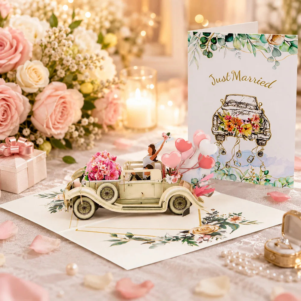 3D Pop Up Flower Greeting Cards or Wedding Card or Anniversary, Thanksgiving, Valentines Day, Birthday, Gift, Thank You Cards, or Handmade Cards