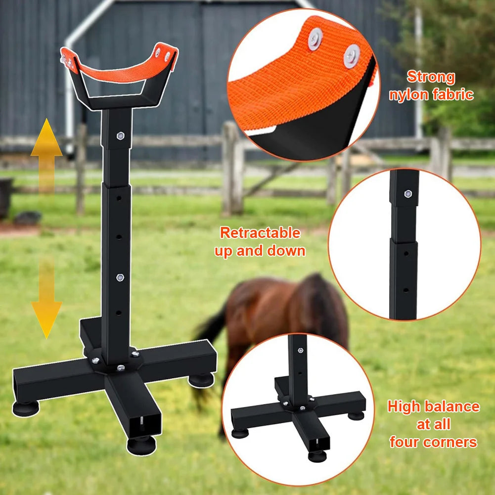 Metal Horse Hoof Stand for Blacksmith or Farrier.  Hoof Jack. Farrier Stand for Veterinary Instruments