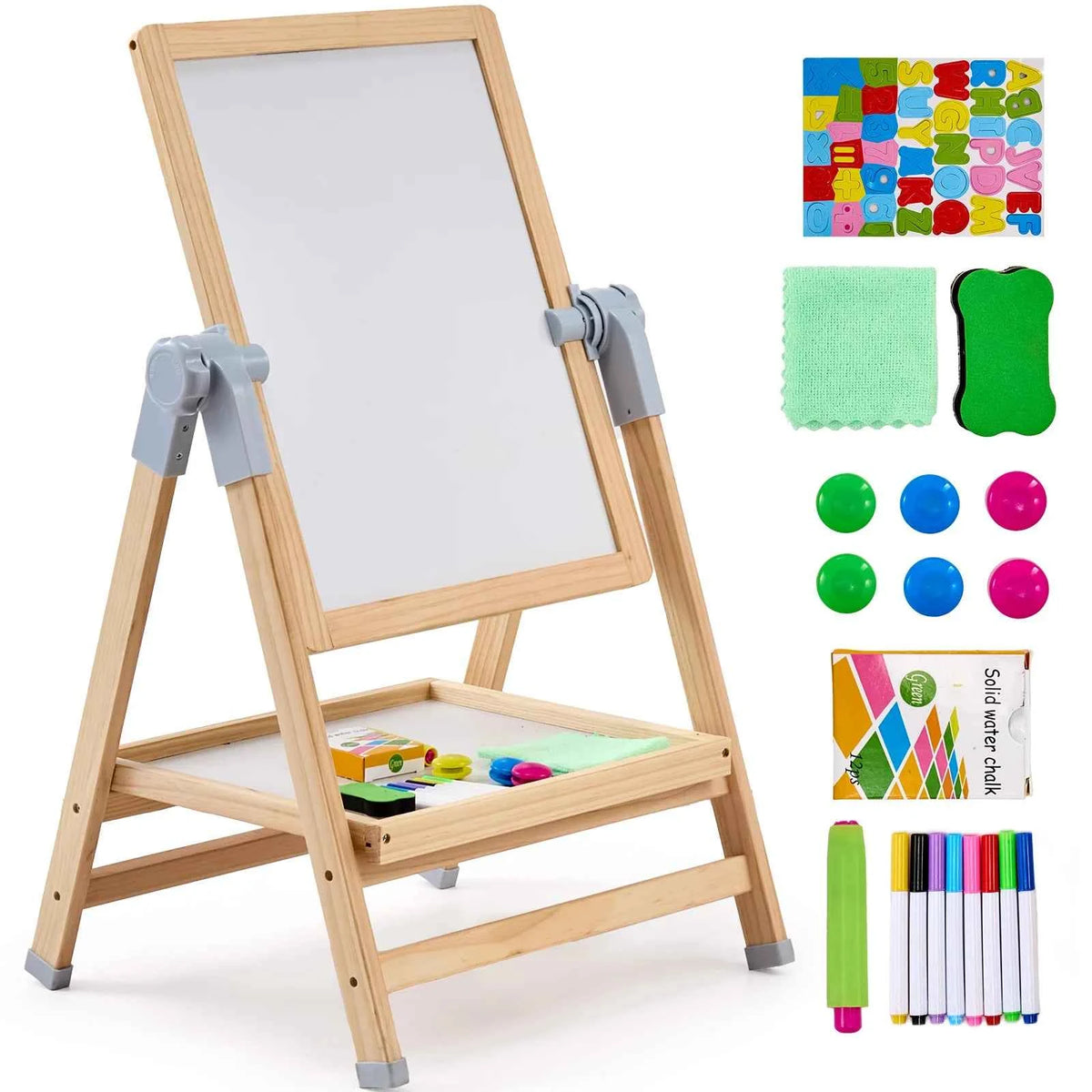 Standing Magnetic Drawing Board WordPad & Art Easel with Painting Accessories. Children Educational Toys for Kids.