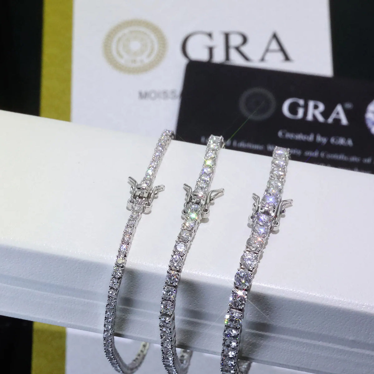 Hip Hop 925 Sterling Silver 3mm, 4mm, 5mm, VVS Moissanite Diamond Necklace, Moissanite Tennis Chain