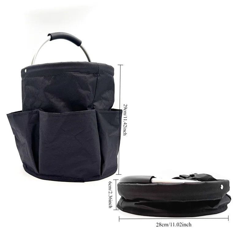 12Pcs Horse Grooming Kit Horse Care; Brushes & Combs Set with Foldable Storage Bucket. Equestrian Horse Cleaning Tools
