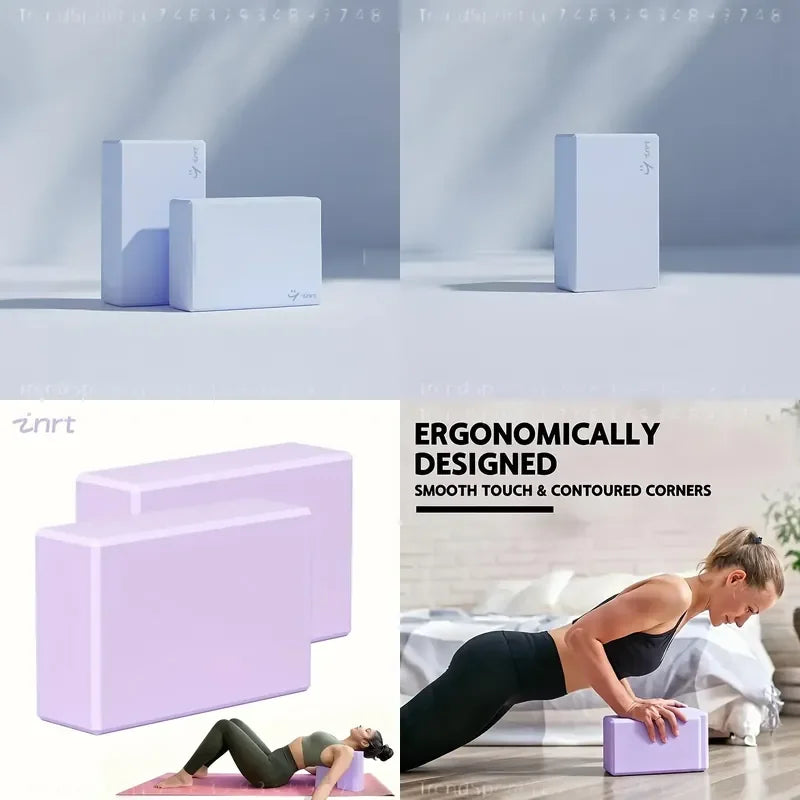 High‑Density EVA Yoga Block. Non‑Slip Sturdy Foam Brick, which weighs 5.3 oz.  Exercise Aid For Pilates, Meditation, Fitness Training, Home Gym, Yoga Practice