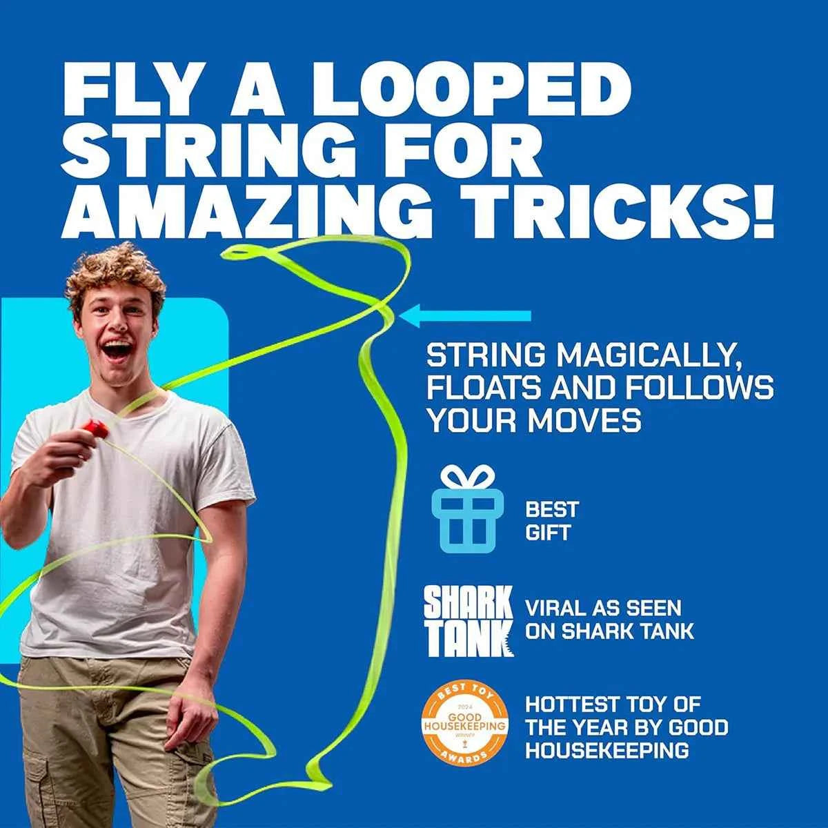 Glowing Rope Launcher Toy, a flying rope loop in the air, brings endless tricks and fun, suitable for outdoor festival party