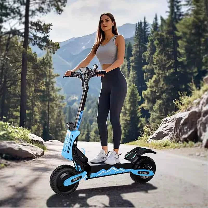 Arwibon 5600W Adult Electric Scooter, Dual Motor, Top Speed 46MPH, 60V27AH, 11-inch Off-Road Tires, Sport Folding E-Scooter with Seat