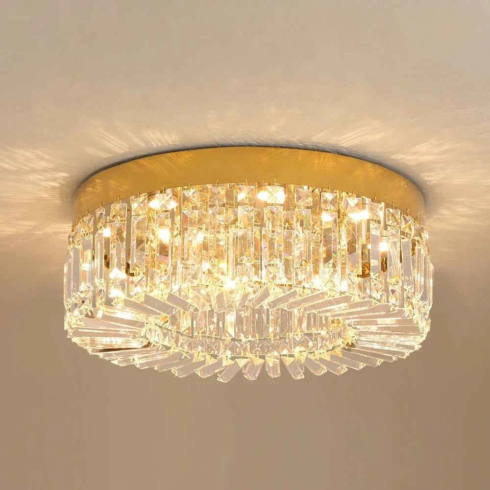 Gold Luxury Crystal Ceiling Lamp.  Modern Chandeliers Decoration. Led Ceiling Lights. Lighting Fixture Diameter 40-50cm