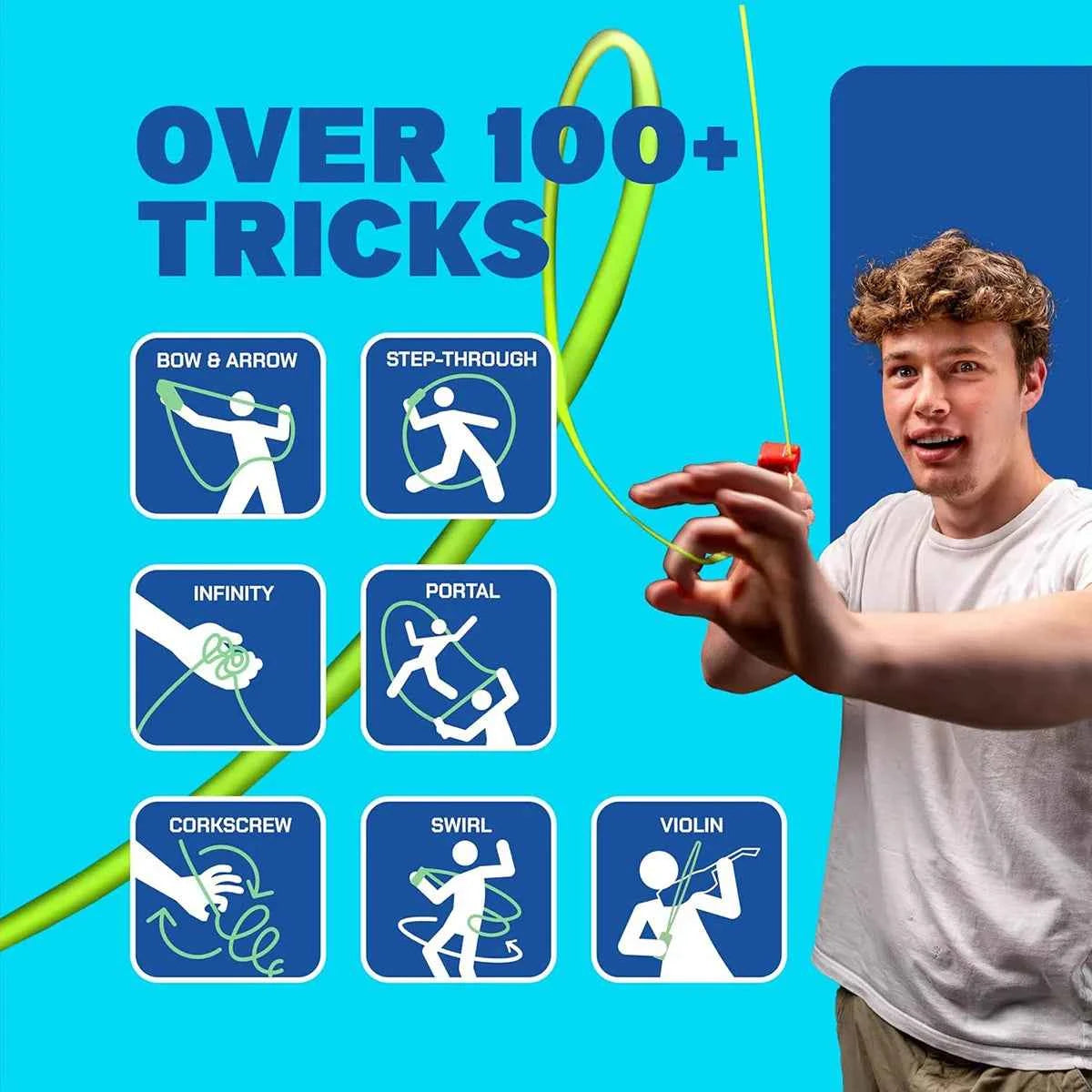 Glowing Rope Launcher Toy, a flying rope loop in the air, brings endless tricks and fun, suitable for outdoor festival party