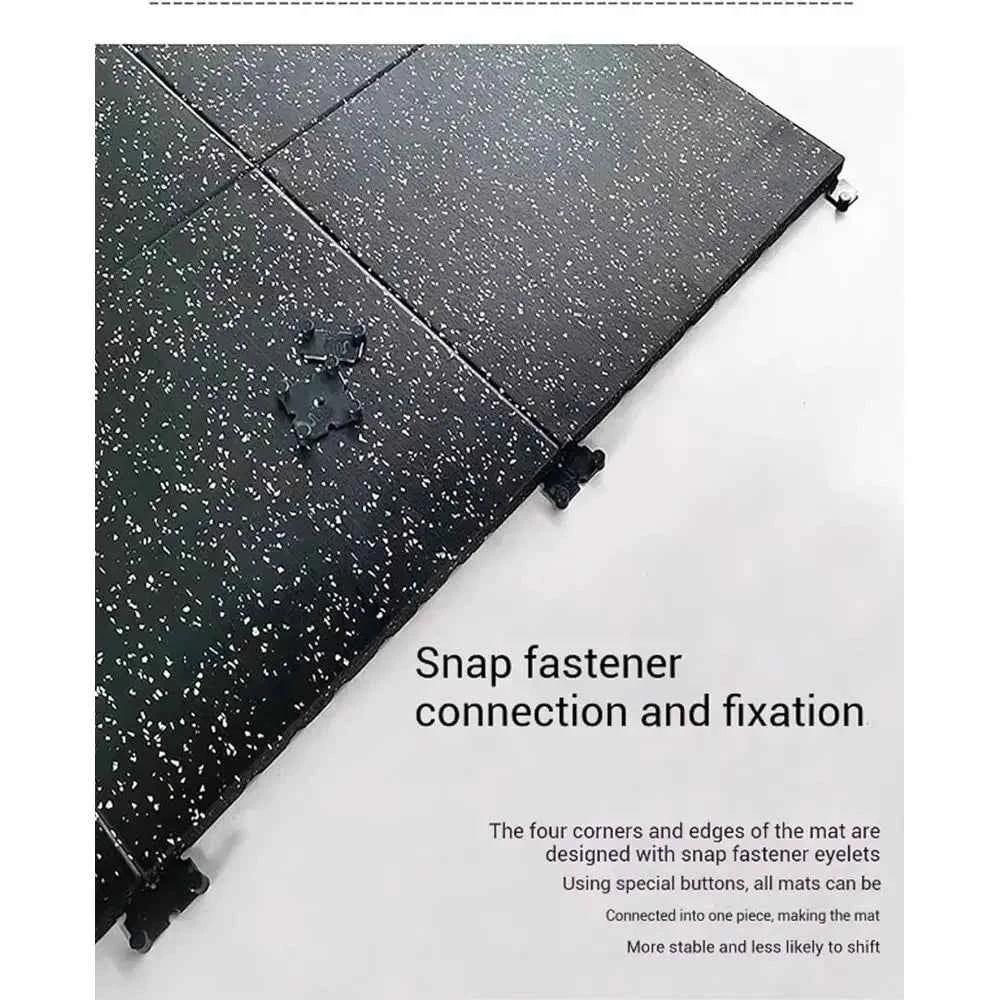 Home or Gym Exercise Mats - Rubber-Topped, Interlocking Tiles for Protective Flooring (8.25mm, 500mm)