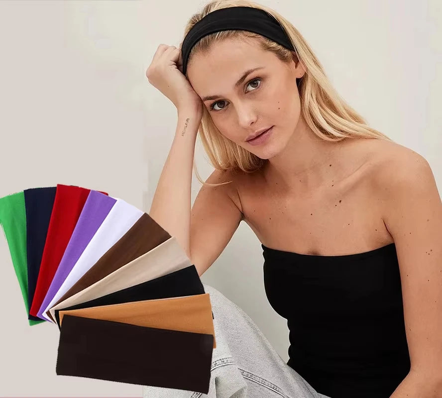 Simple Basic Solid Sports Yoga Headband, Elastic Hair Bands, Absorbs  Sweat, Headbands for Men And Women.