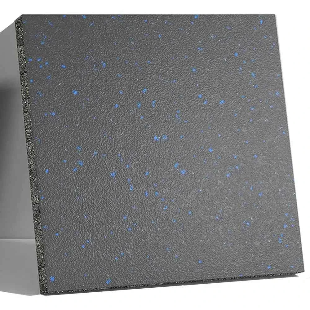 Home or Gym Exercise Mats - Rubber-Topped, Interlocking Tiles for Protective Flooring (8.25mm, 500mm)