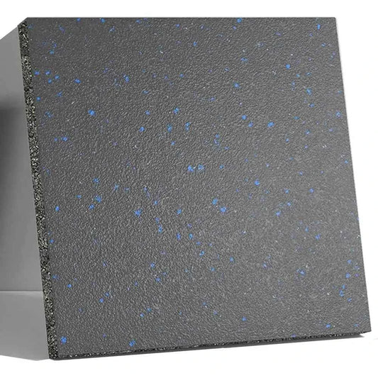 Home or Gym Exercise Mats - Rubber-Topped, Interlocking Tiles for Protective Flooring (8.25mm, 500mm)