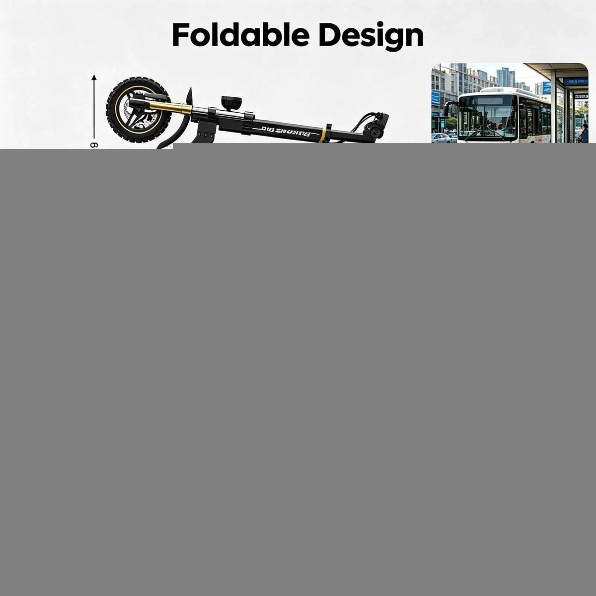 1600W Adult Electric Scooter with Seat, 48V 20.8Ah Battery, Up to 50 Miles Range, 34 MPH, 11" Front Tire, Rear Storage