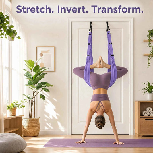 Advanced Purple Aerial Yoga Rope - Professional Home Yoga Assistant, Luxury Fitness Gear, Single Piece
