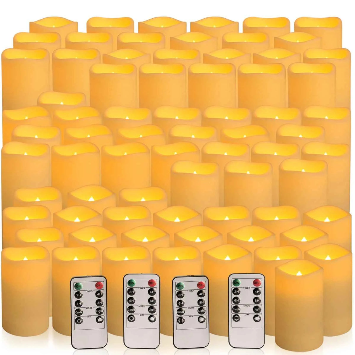 24-144 Units/Set of Waterproof Indoor Flameless LED Candle Lights. Party Supplies for Gatherings and Festivals