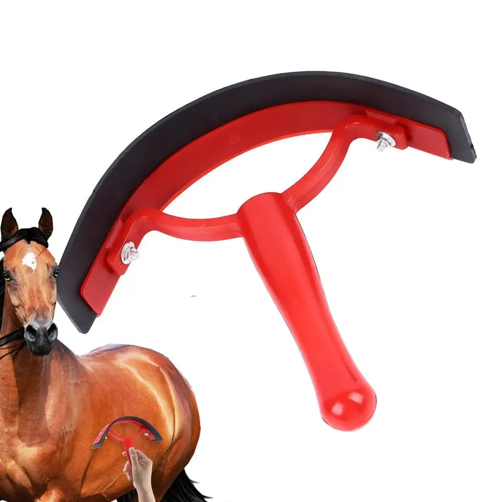 Horse Sweat Scraper Cleaning Comb with Soft Grip. Horse Deshedding Tool.
