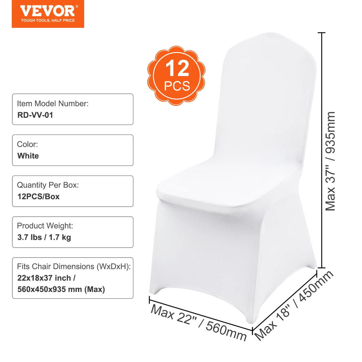 SucceBuy 12/30pcs Spandex Wedding Chair Seat Cover.  Washable Protective Slipcovers. Wedding, Holiday, Banque,t Universal Chair Cover